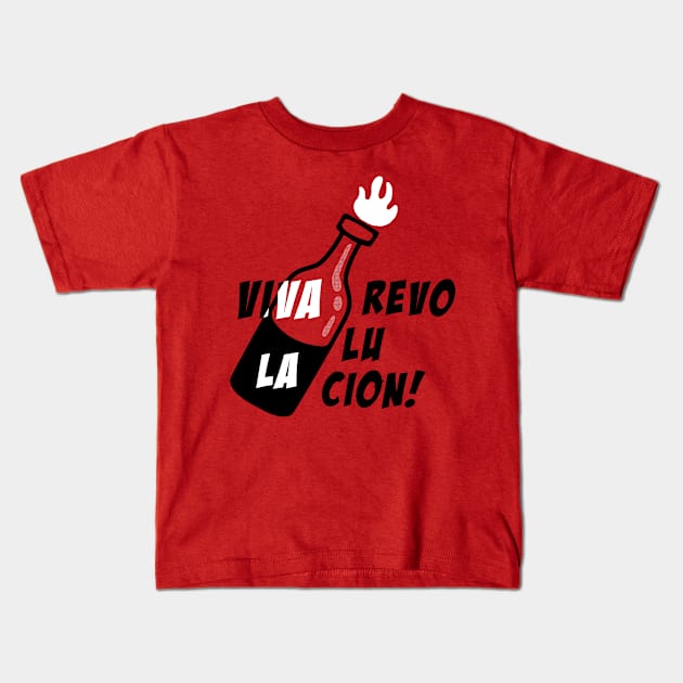 VIVA LA REVOLUCÍÓN! revolution design Kids T-Shirt by leepianti